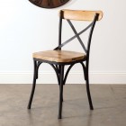 Crossback Wood & Metal Chair - Ready to Ship